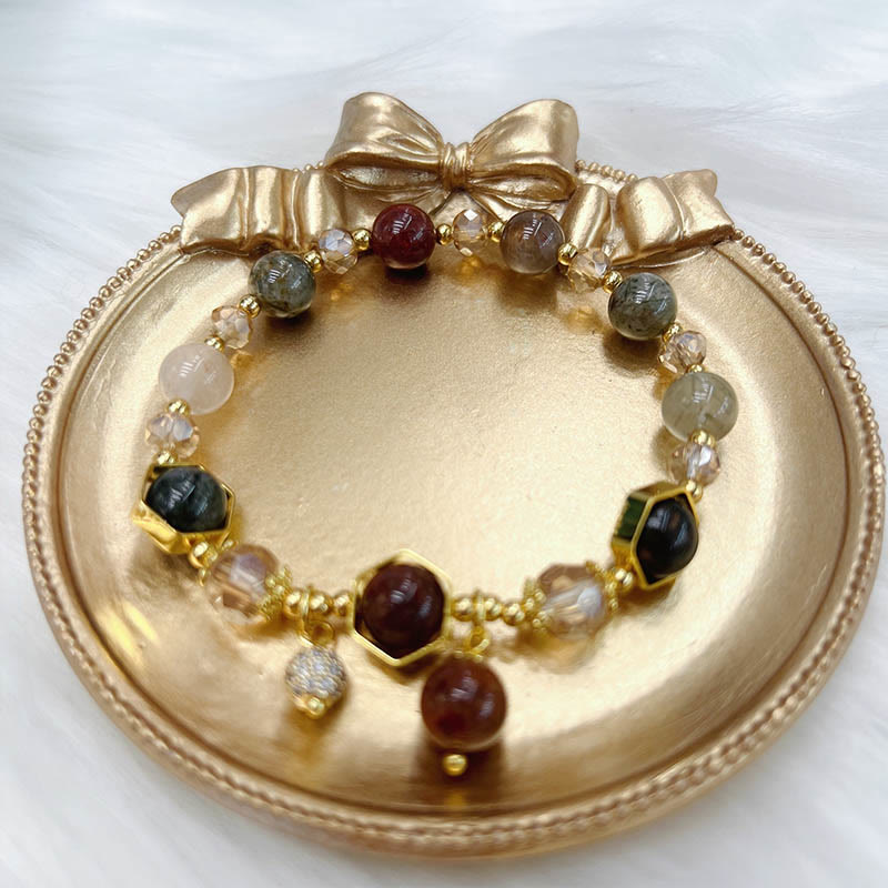KarmaRipple's Authentic Colored Rutilated Quartz Amethyst Protection Bracelet p9