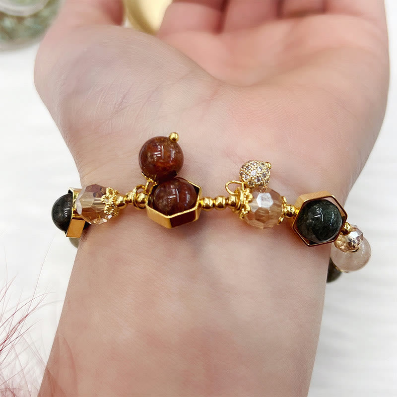 KarmaRipple's Authentic Colored Rutilated Quartz Amethyst Protection Bracelet p10