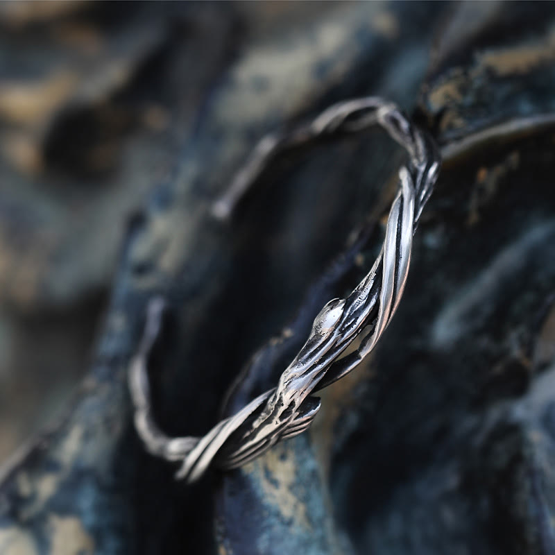 KarmaRipple's 999 Sterling Silver Driftwood Cuff Bracelet Bangle p18