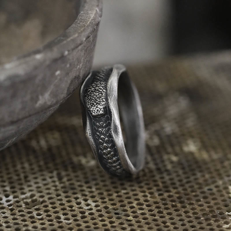 KarmaRipple's 999 Sterling Silver Snake-shaped Year Of The Snake Protection Ring p13