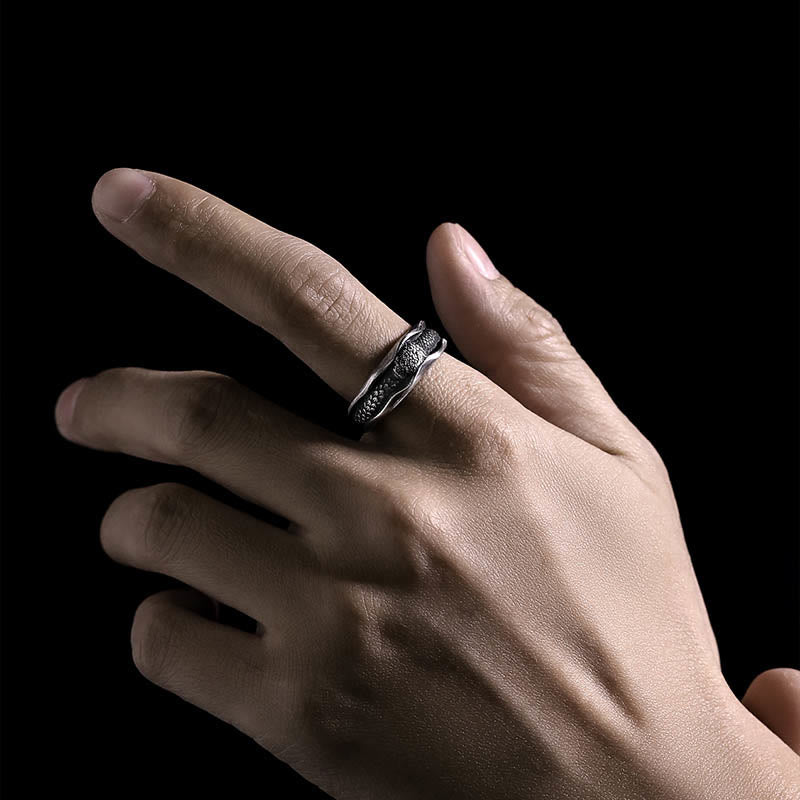 KarmaRipple's 999 Sterling Silver Snake-shaped Year Of The Snake Protection Ring p6