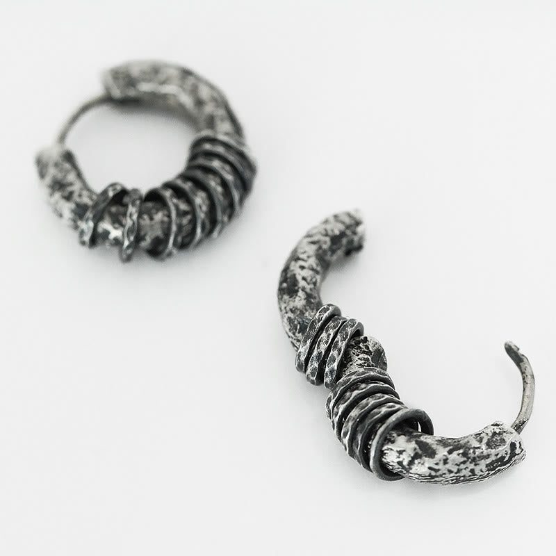KarmaRipple's 925 Sterling Silver Hand-hammered Protection Earrings p20
