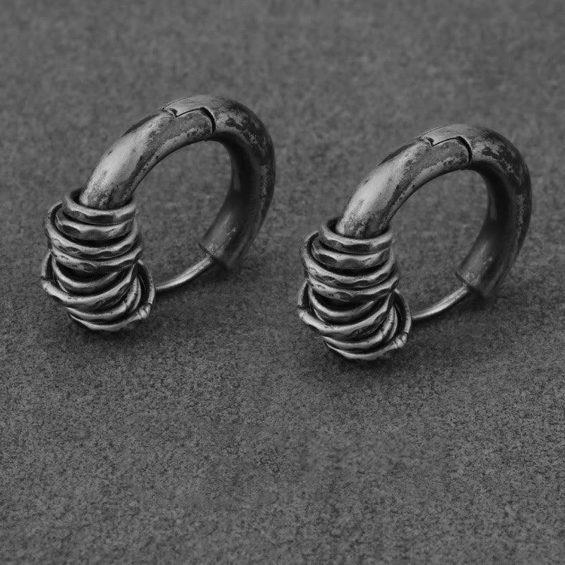 KarmaRipple's 925 Sterling Silver Hand-hammered Protection Earrings p22