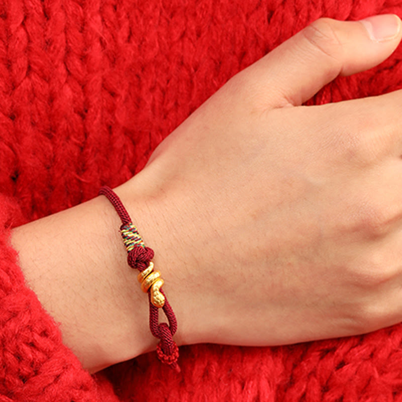 KarmaRipple's 999 Gold Year of the Snake Design Handmade Fortune Protection?Rope Woven Bracelet p7