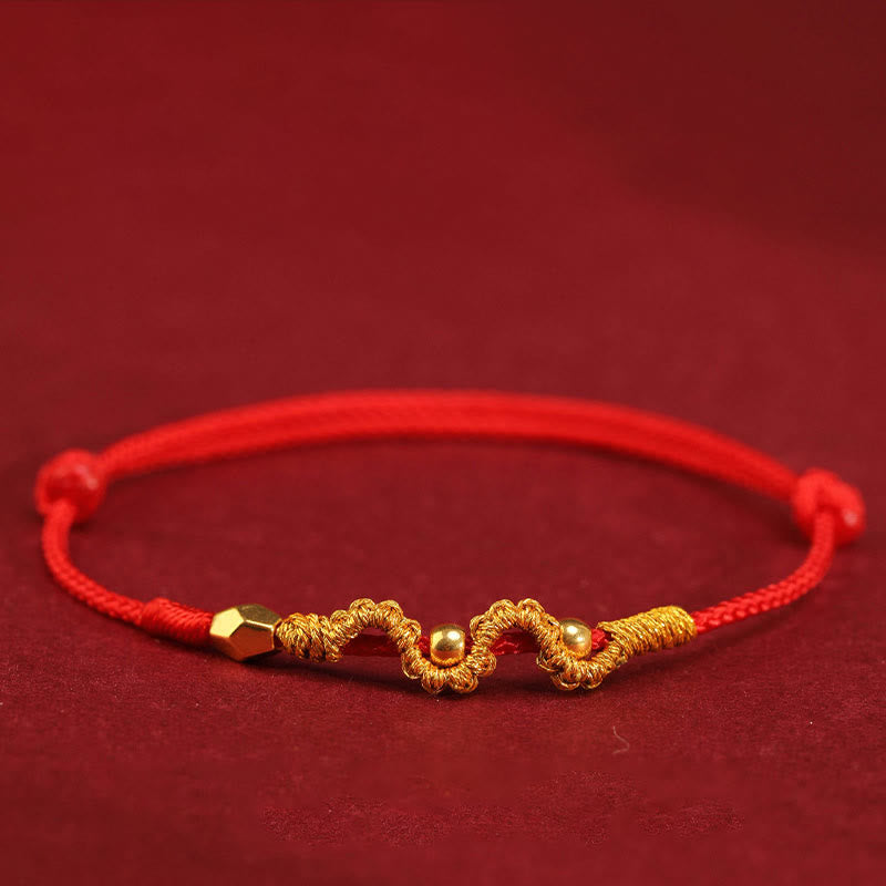 KarmaRipple's 999 Gold Year of the Snake Handmade Fortune Strength?Braided Bracelet Anklet p2