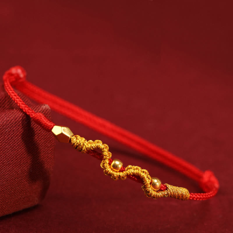 KarmaRipple's 999 Gold Year of the Snake Handmade Fortune Strength?Braided Bracelet Anklet p9