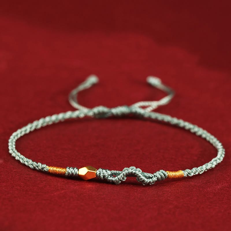 KarmaRipple's 999 Gold Year of the Snake Mini Gold Bead Handmade Fortune Protection?Braided Bracelet p5