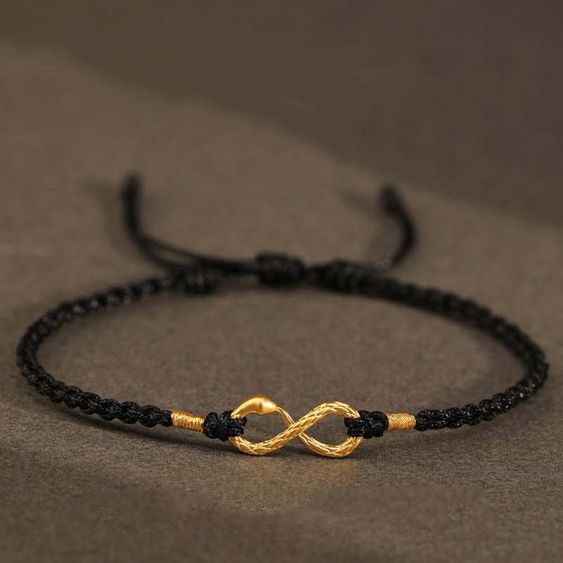 KarmaRipple's 999 Gold Year of the Snake Eternal Endless Weave Infinity Handmade Fortune Bracelet p4