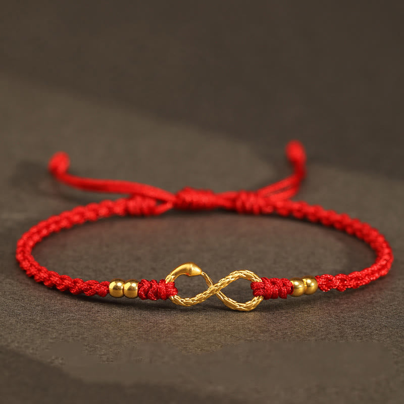 KarmaRipple's 999 Gold Year of the Snake Eternal Endless Weave Infinity Handmade Fortune Bracelet p29