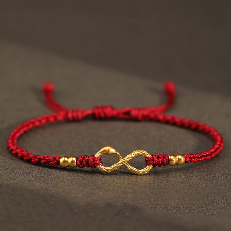 KarmaRipple's 999 Gold Year of the Snake Eternal Endless Weave Infinity Handmade Fortune Bracelet p28