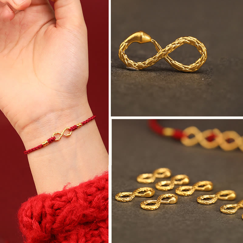KarmaRipple's 999 Gold Year of the Snake Eternal Endless Weave Infinity Handmade Fortune Bracelet p18