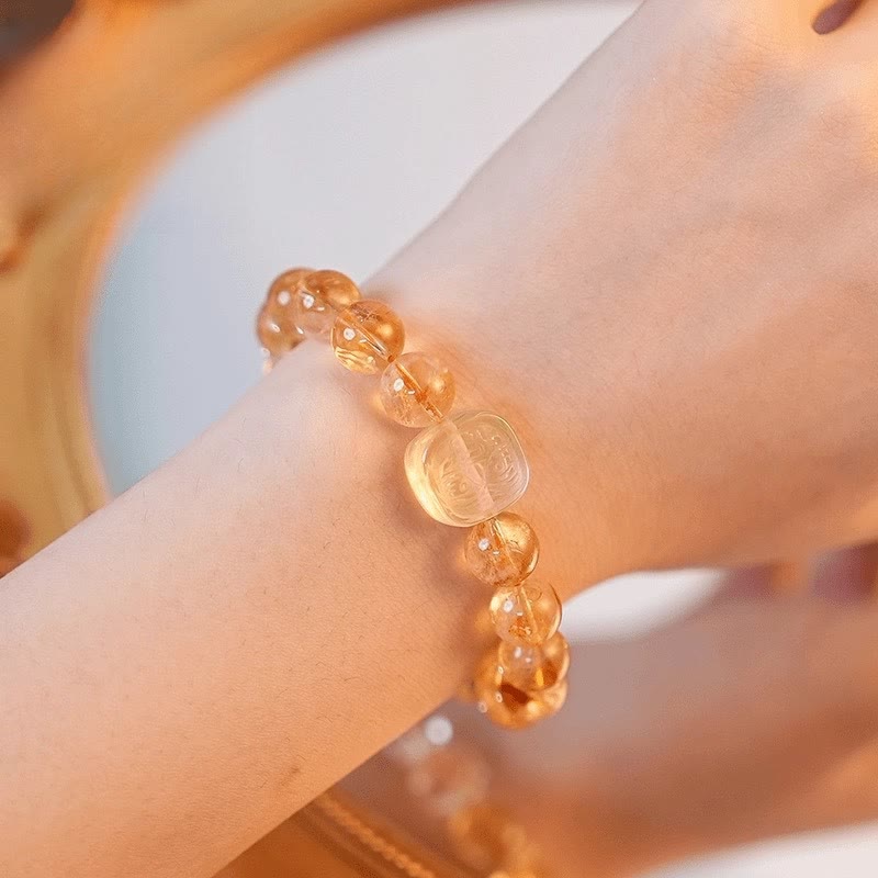 KarmaRipple's Topaz Citrine Tiger Eye Zakiram Goddess of Wealth Bracelet p4