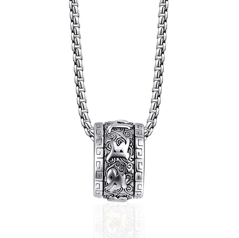 KarmaRipple's Tibetan Om Mani Padme Hum Titanium Steel Peace Pendant Necklace p12