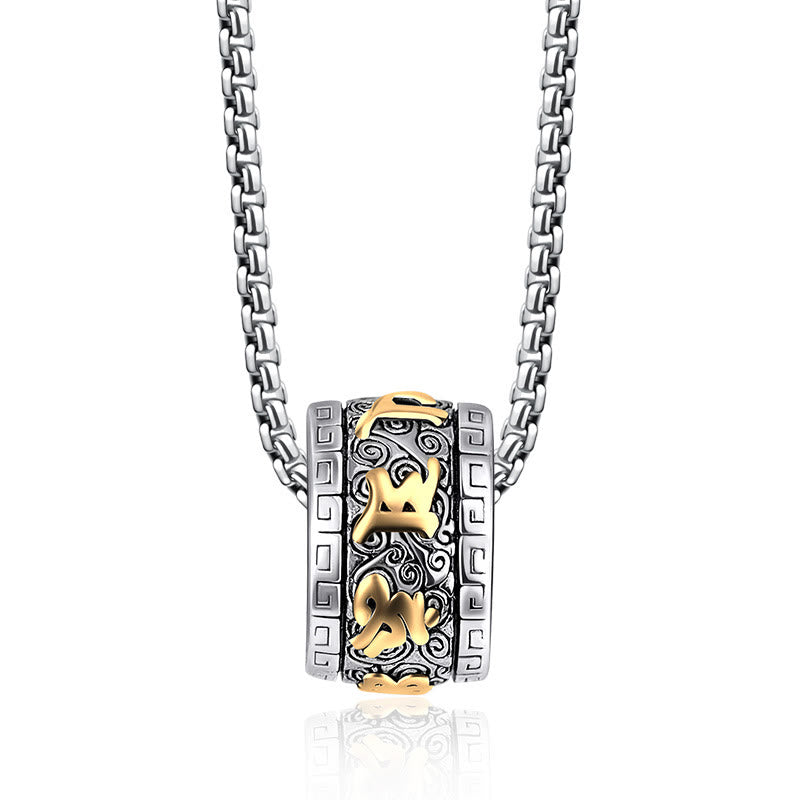 KarmaRipple's Tibetan Om Mani Padme Hum Titanium Steel Peace Pendant Necklace p7