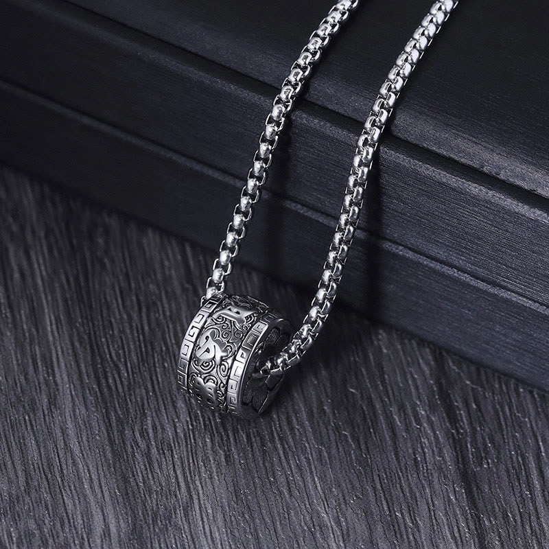 KarmaRipple's Tibetan Om Mani Padme Hum Titanium Steel Peace Pendant Necklace p10