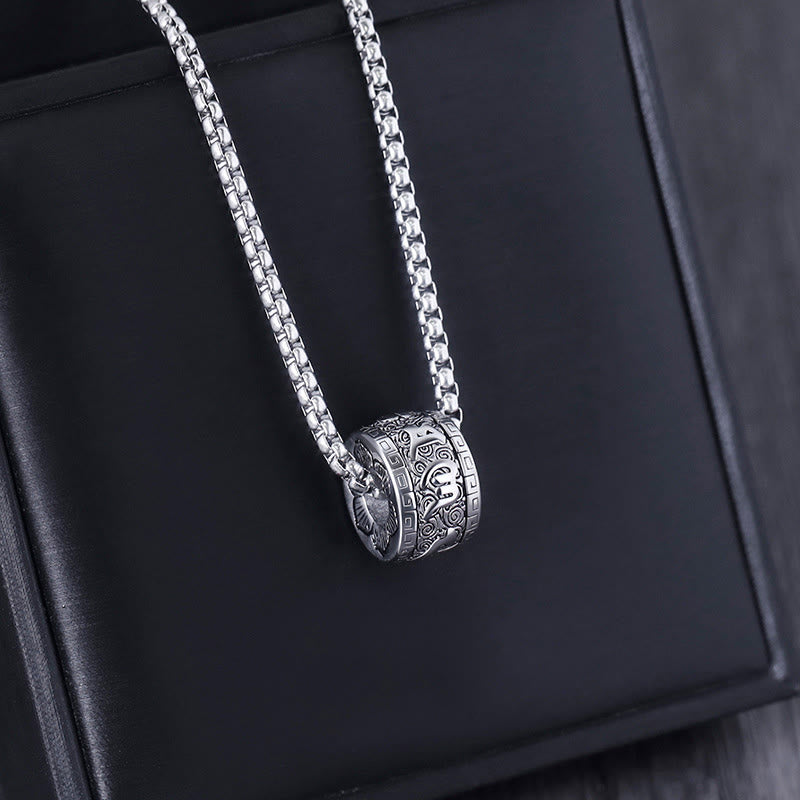 KarmaRipple's Tibetan Om Mani Padme Hum Titanium Steel Peace Pendant Necklace p9