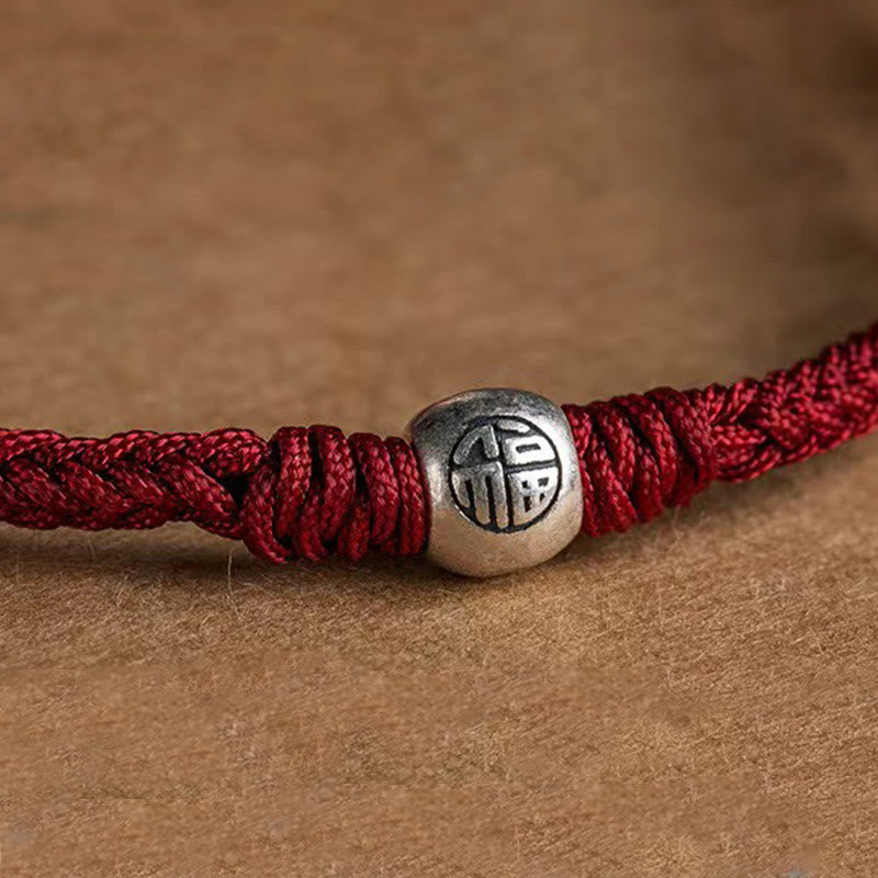 KarmaRipple's Handmade String 925 Sterling Silver Fu Bead Woven Fortune Bracelet p10