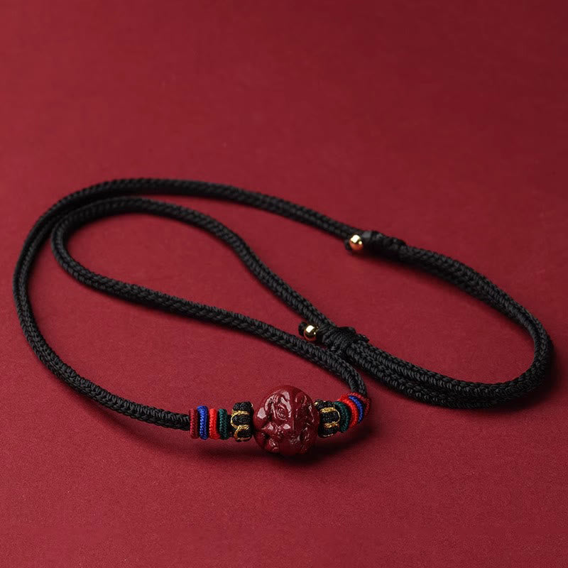 KarmaRipple's Cinnabar Chinese Zodiac Black String Blessing Pendant Pendants p1