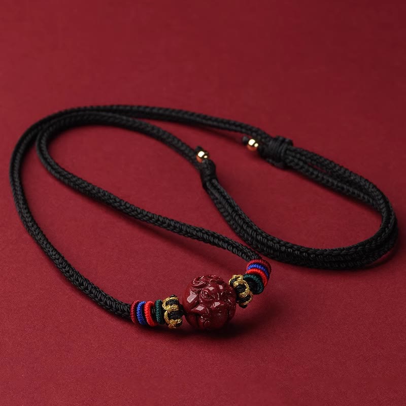 KarmaRipple's Cinnabar Chinese Zodiac Black String Blessing Pendant Pendants p2