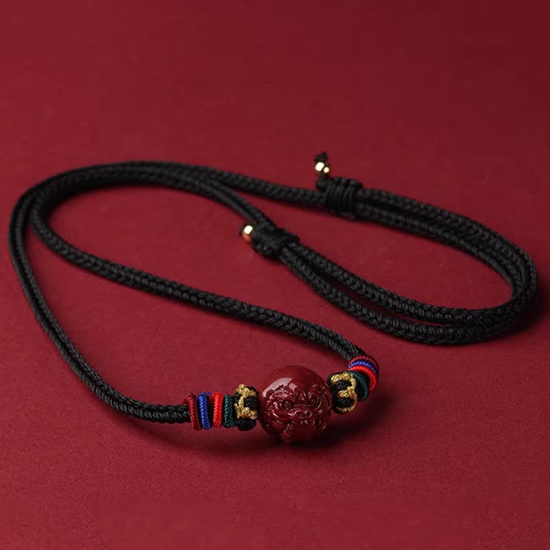 KarmaRipple's Cinnabar Chinese Zodiac Black String Blessing Pendant Pendants p3