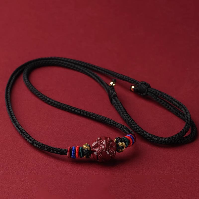 KarmaRipple's Cinnabar Chinese Zodiac Black String Blessing Pendant Pendants p33