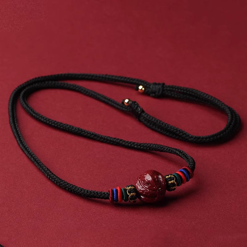 KarmaRipple's Cinnabar Chinese Zodiac Black String Blessing Pendant Pendants p6