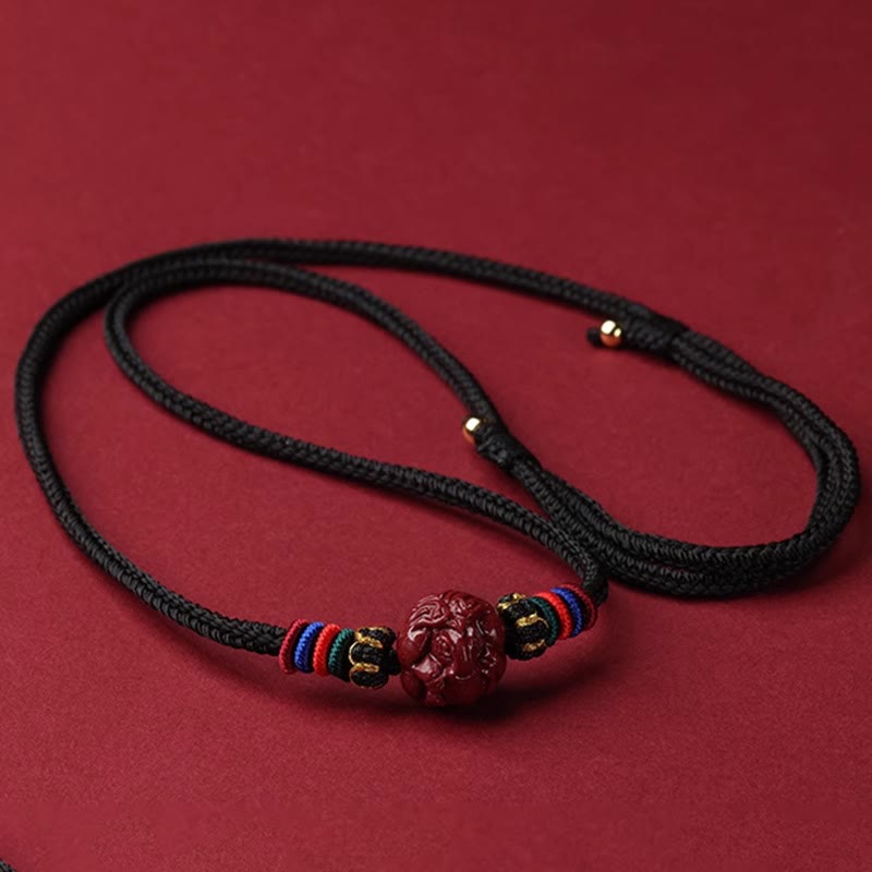 KarmaRipple's Cinnabar Chinese Zodiac Black String Blessing Pendant Pendants p36