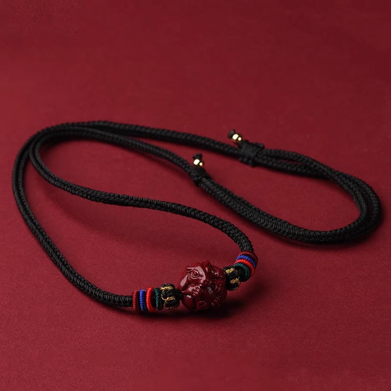 KarmaRipple's Cinnabar Chinese Zodiac Black String Blessing Pendant Pendants p8