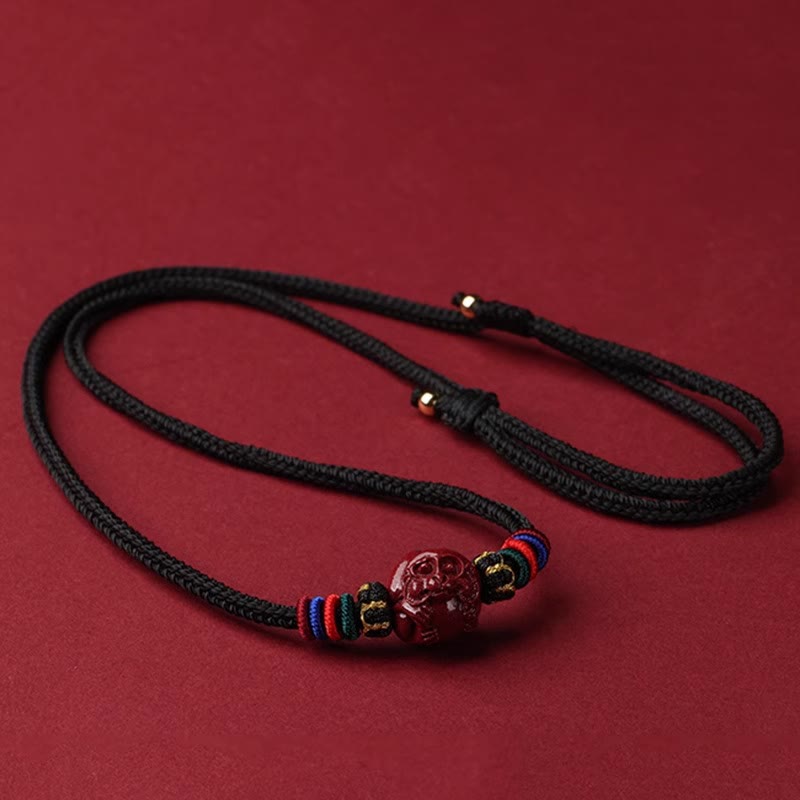 KarmaRipple's Cinnabar Chinese Zodiac Black String Blessing Pendant Pendants p38