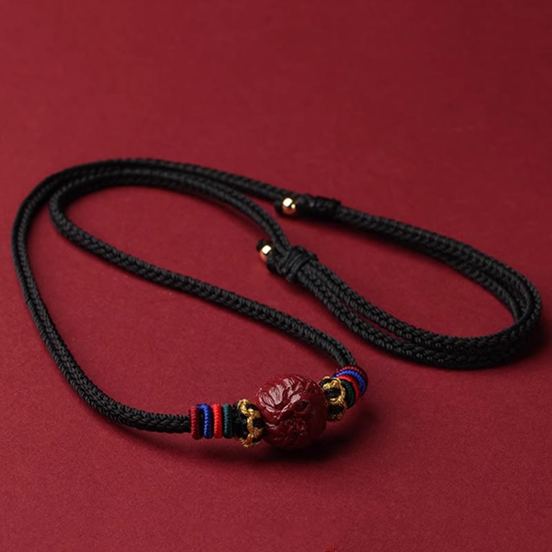 KarmaRipple's Cinnabar Chinese Zodiac Black String Blessing Pendant Pendants p39
