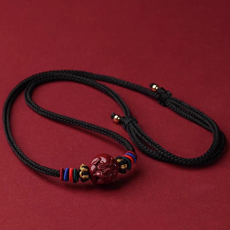KarmaRipple's Cinnabar Chinese Zodiac Black String Blessing Pendant Pendants p41
