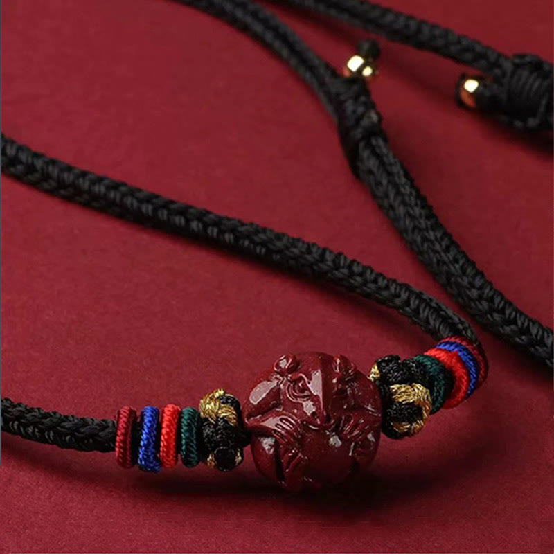 KarmaRipple's Cinnabar Chinese Zodiac Black String Blessing Pendant Pendants p28