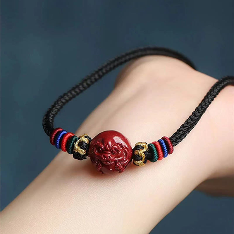 KarmaRipple's Cinnabar Chinese Zodiac Black String Blessing Pendant Pendants p23