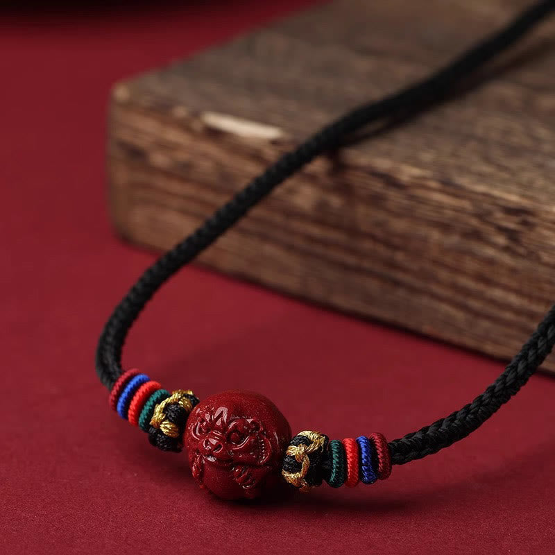 KarmaRipple's Cinnabar Chinese Zodiac Black String Blessing Pendant Pendants p24