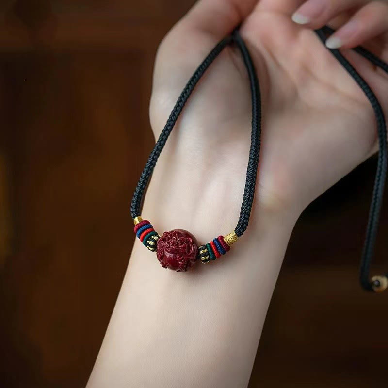 KarmaRipple's Cinnabar Chinese Zodiac Black String Blessing Pendant Pendants p29