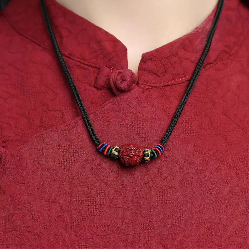 KarmaRipple's Cinnabar Chinese Zodiac Black String Blessing Pendant Pendants p14