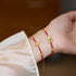 24k Gold Plated 925 Sterling Silver Liuli Clover(Wrist Circumference: 14-16cm)