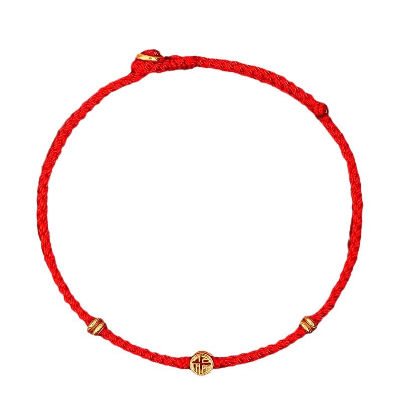 KarmaRipple's Handmade Woven Red String 925 Sterling Silver Fu Character Fortune Bracelet p16