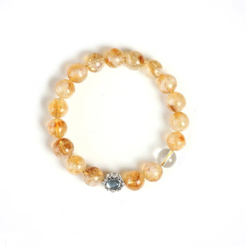 KarmaRipple's Authentic Citrine Rutilated Quartz Prosperity Bracelet p5