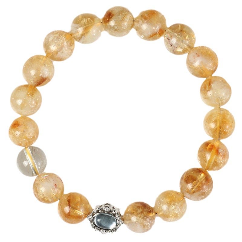 KarmaRipple's Authentic Citrine Rutilated Quartz Prosperity Bracelet p8