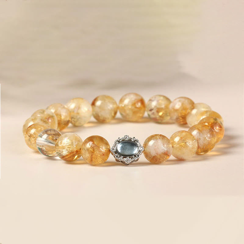 KarmaRipple's Authentic Citrine Rutilated Quartz Prosperity Bracelet p2