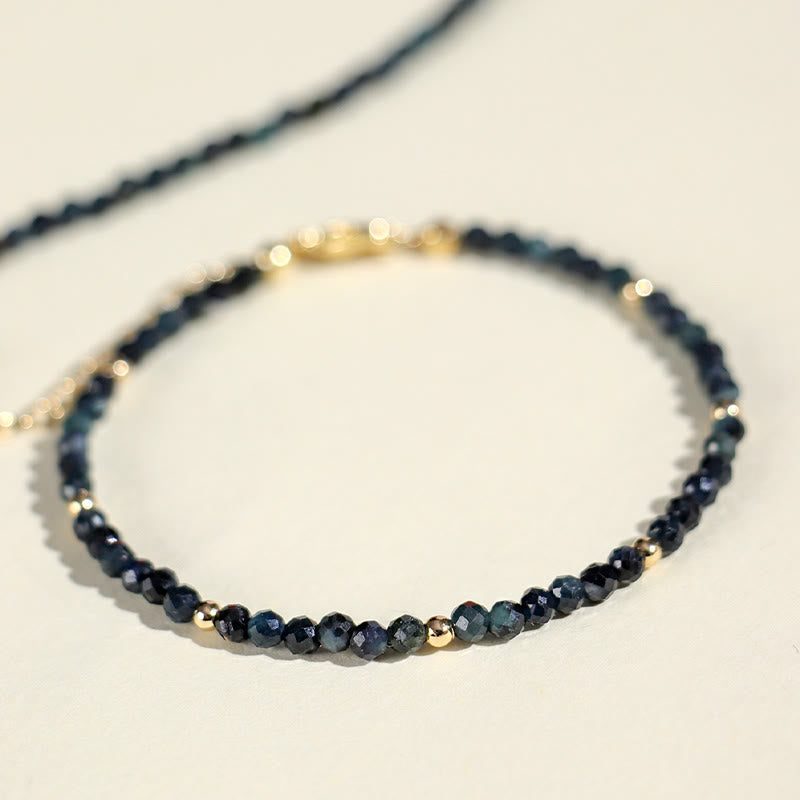 KarmaRipple's Indicolite Tourmaline Bronze Beadwork Wisdom Bracelet p8