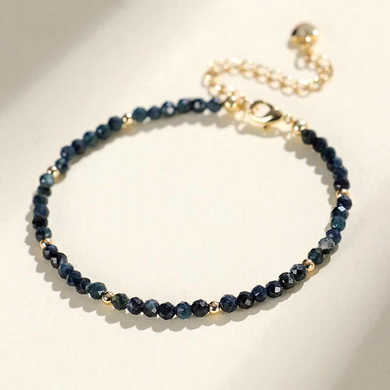 KarmaRipple's Indicolite Tourmaline Bronze Beadwork Wisdom Bracelet p5