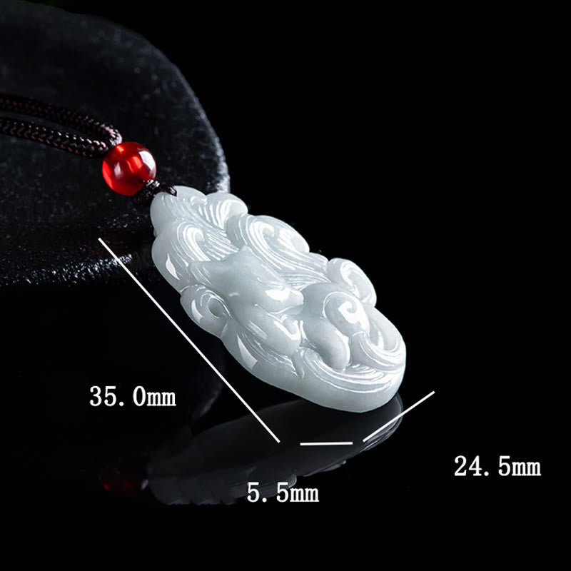 KarmaRipple's Authentic Jade Nine Tailed Fox Fortune Pendant Necklace p8
