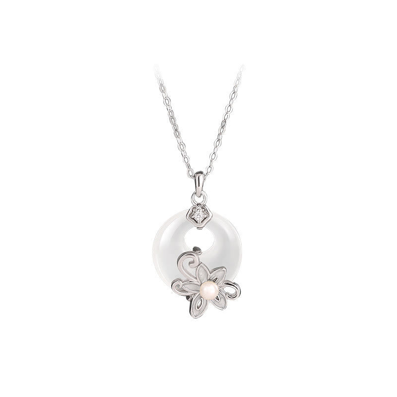 KarmaRipple's Chalcedony Peace Buckle 999 Sterling Silver Lotus Positive Pendant Necklace p14