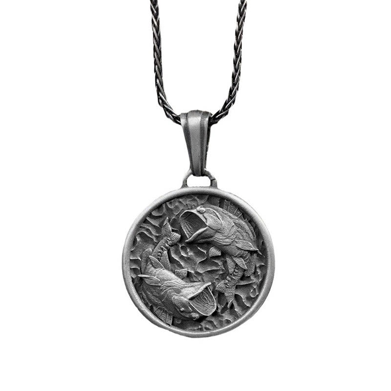 KarmaRipple's Pure Tin Polishing Koi Fish Wealth Pendant Necklace p4