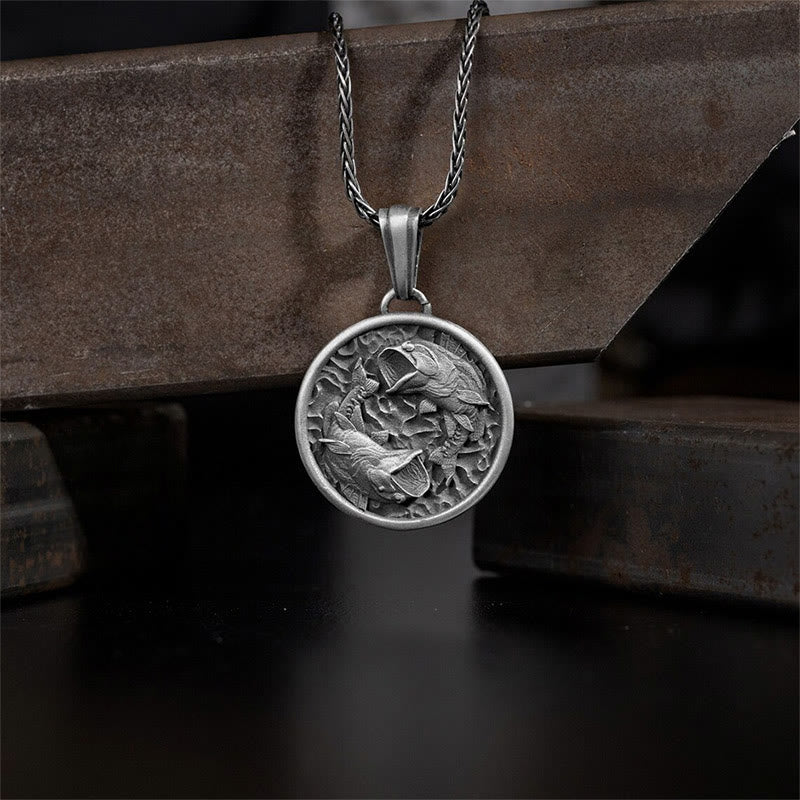 KarmaRipple's Pure Tin Polishing Koi Fish Wealth Pendant Necklace p1