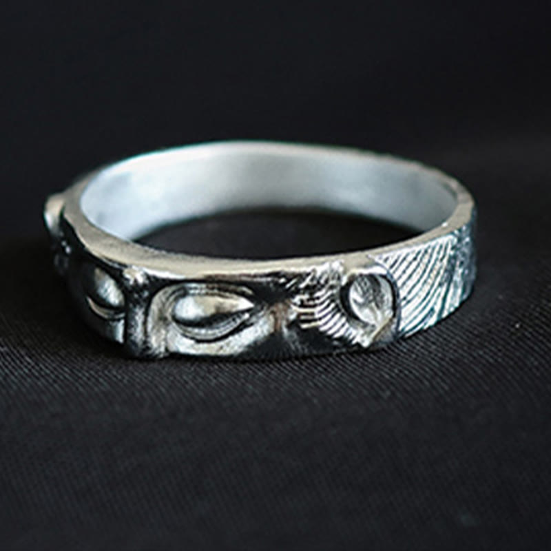 KarmaRipple's 999 Sterling Silver Buddha Eyes Protection Ring p3