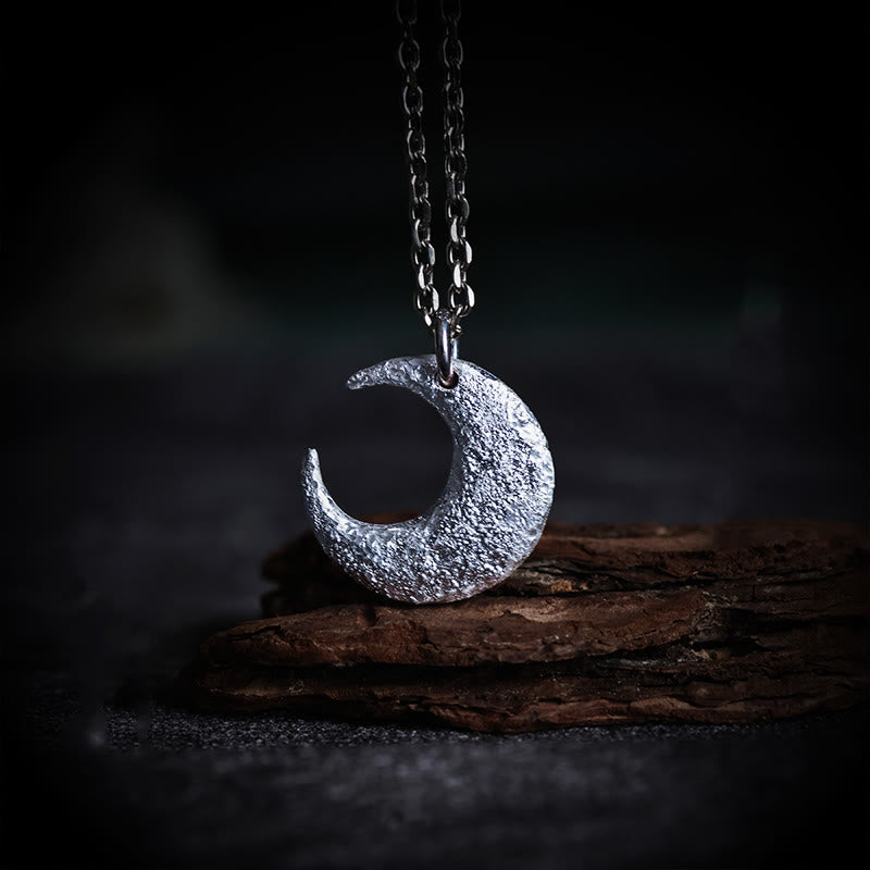 KarmaRipple's 999 Sterling Silver Moon Balance Pendant Necklace p1