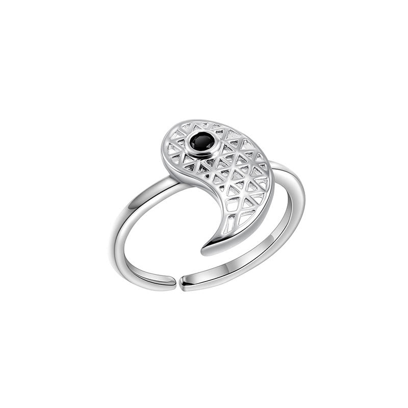KarmaRipple's Yin Yang Titanium Steel Cuff Balance Pair Ring p11